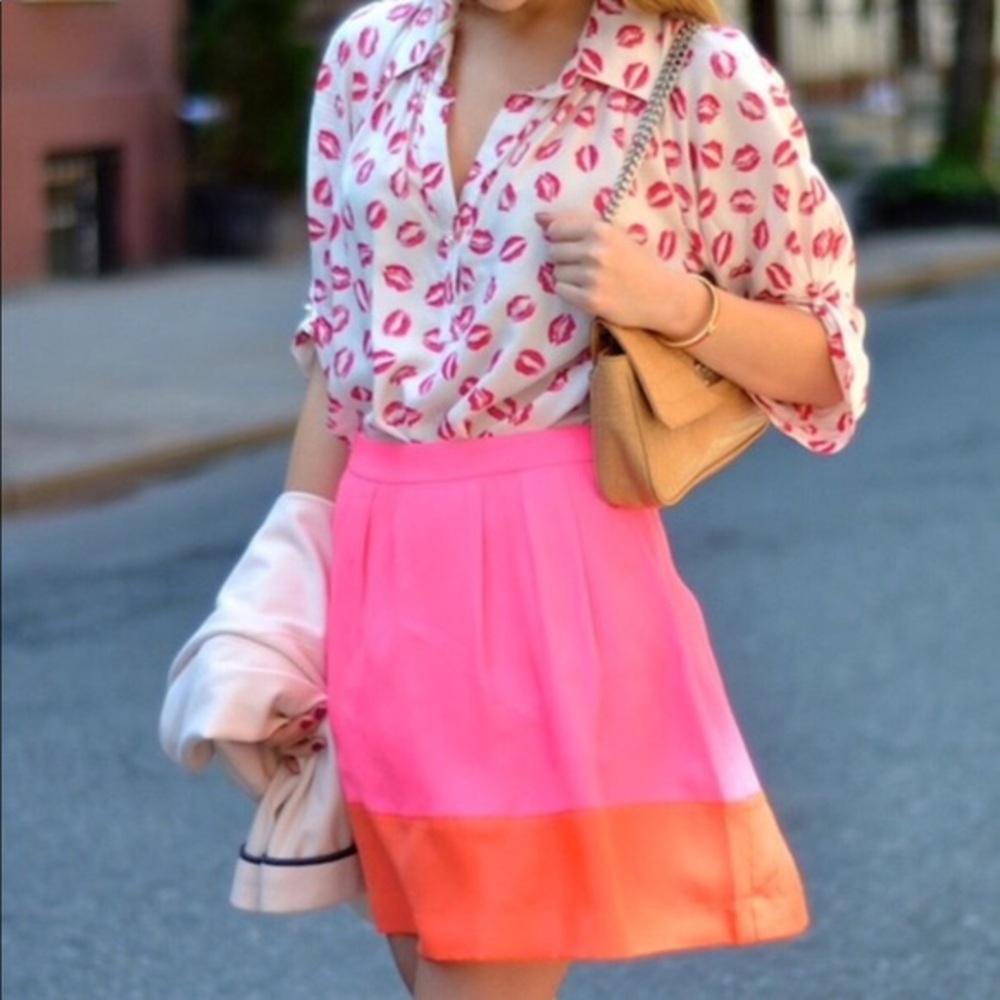 J. Crew Colorblock Skirt